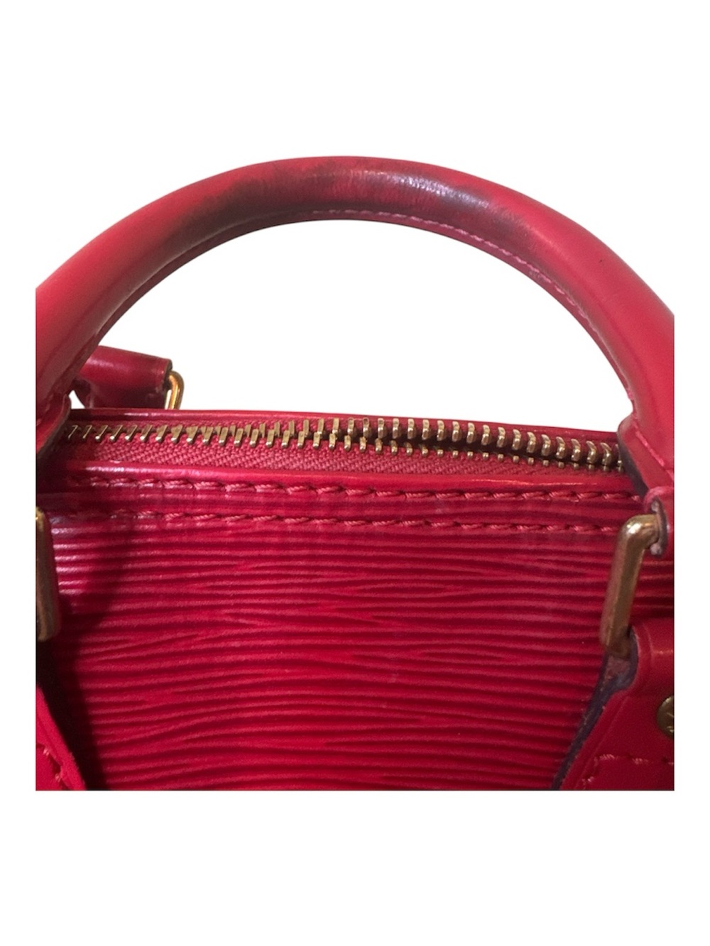 Louis Vuitton Red Epi Leather Speedy 30 Bag - Picture 10 of 11